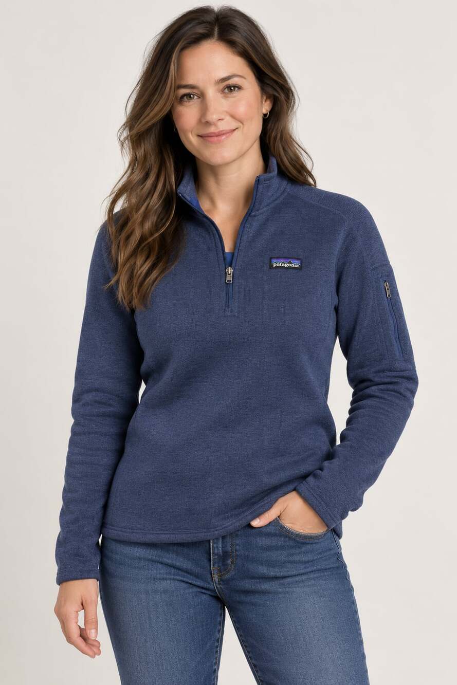 Patagonia Better Sweater 1/4-Zip Size M Blue Fleece Pullover
